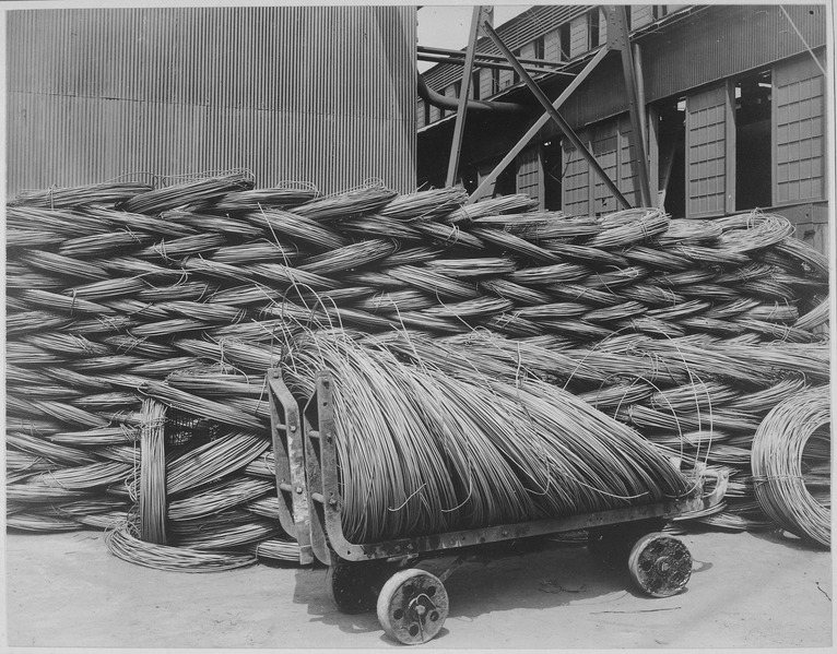 File:Raw Materials Steel Raw Material From Which Steel Wire is Drawn. Pittsburgh Steel Company, Monessen Not Original NARA 533655.jpg