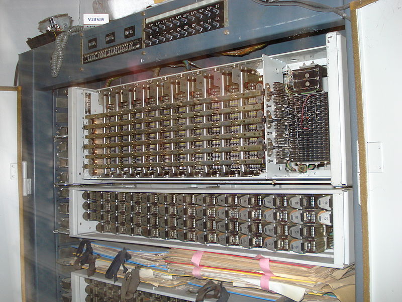 File:Telephone Equipment 1970's Czechoslovka TESLA automatic telephone exchange.jpg