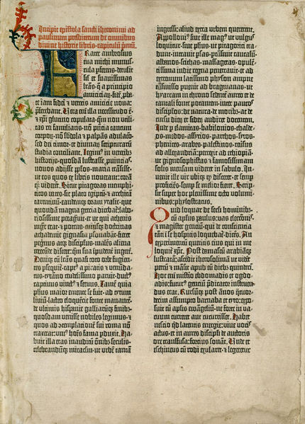 File:Gutenberg bible Old Testament Epistle of St Jerome.jpg