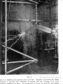 Rain test at the Ohio Insulator high voltage test lab #1 at Park & 9th St., Barberton, OH, 1923