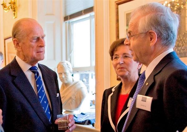 My wife, Arianna, and I chatting with Prince Philip before the presentation of the Maxwell Award in Edinburgh, Scotland in August 2009.