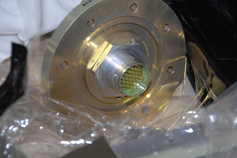 File:Sensor Systems NASA STS 122 Replacement Feed-Through Connector Atlantis Sensor System.jpg