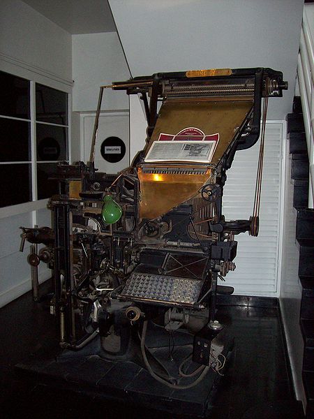 File:Information Services Early Linotype Machine Attribution.jpg