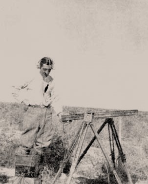 File:Henri-Georges Doll - FIG. 7 Henri Doll experimenting an electromagnetic induction device. 1928, Valley of San Joaqim, California.jpg