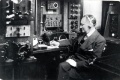Marconi with his radio equipment on the Elettra, c. 1930