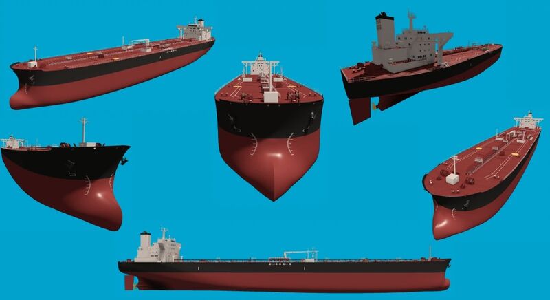 File:Oil tankers - Fig. 13 Different views of a 3D model Aframax Tanker.jpg