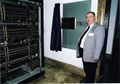 The original computer and the Milestone plaque