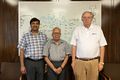 The photo is taken in Aug 2018 at Dr. Rohde’s company (Synergy Microwave Corp., New Jersey), depicts from left Dr. Ajay Poddar- Chief Scientist Synergy Microwave, NJ; Dr. Madhukar Pitke-Retired Scientist and Professor from TIFR-India, Dr. Ulrich L. Rohde discussing about various technology for the humanitarian applications.