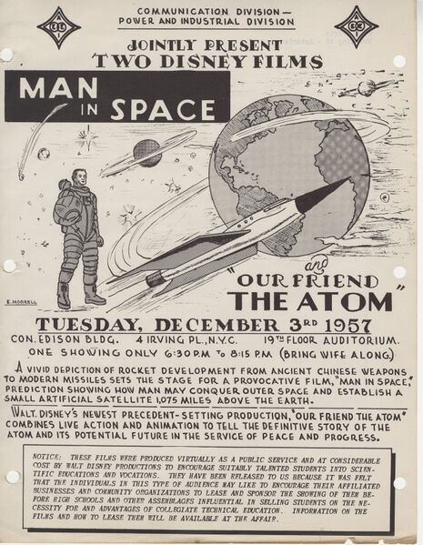 File:Showing of Man In Space and Our Friend The Atom - December 3, 1957.jpg