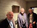 Charles Turner, Thomas Coughlin, and Roland Saam at Benjamin Franklin house, London