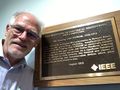 Thomas Coughlin with EEPROM Milestone plaque