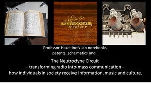 Professor Hazeltine's Lab Notebook, Neutrodyne Logo, Circuit